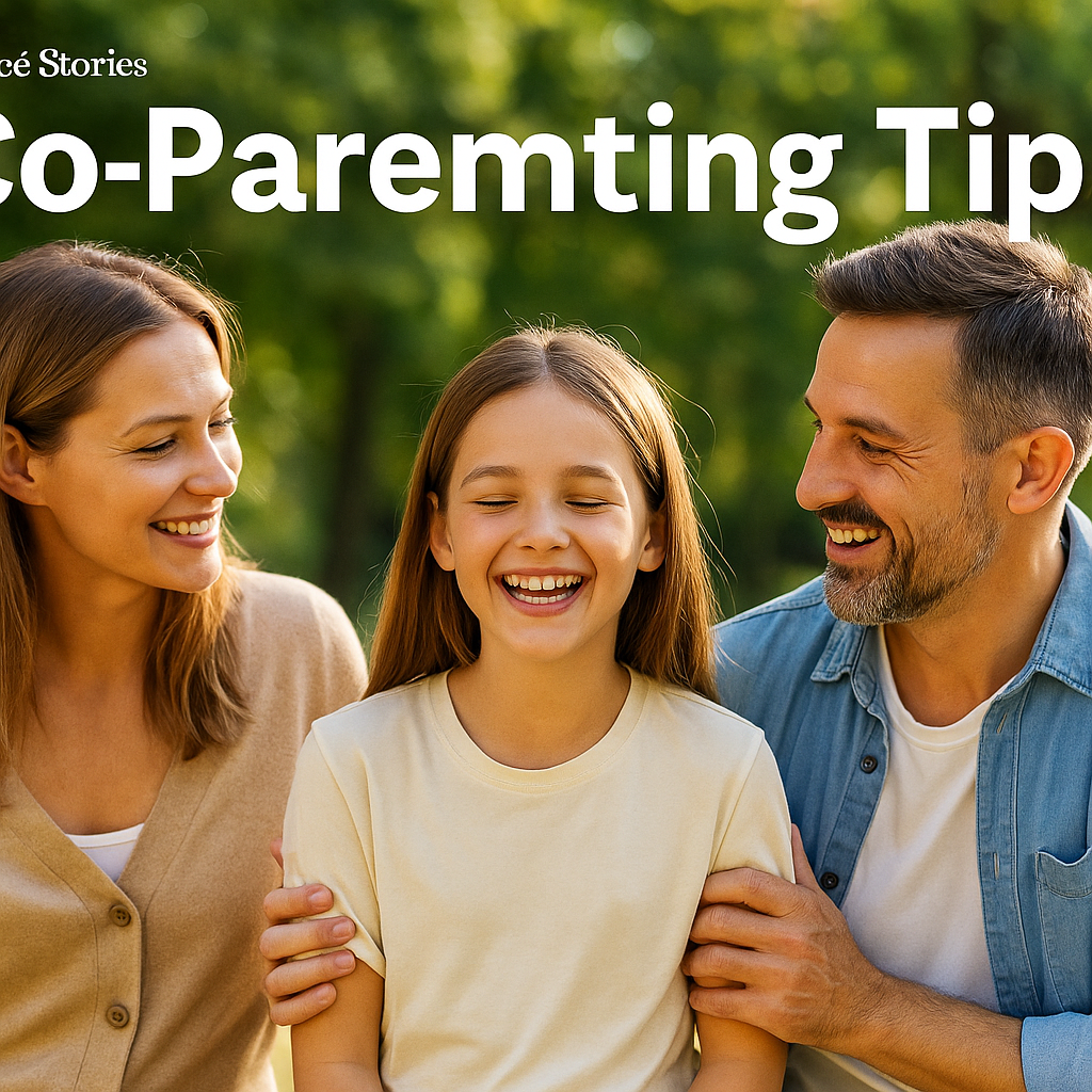 Co-parenting parents playing with their child